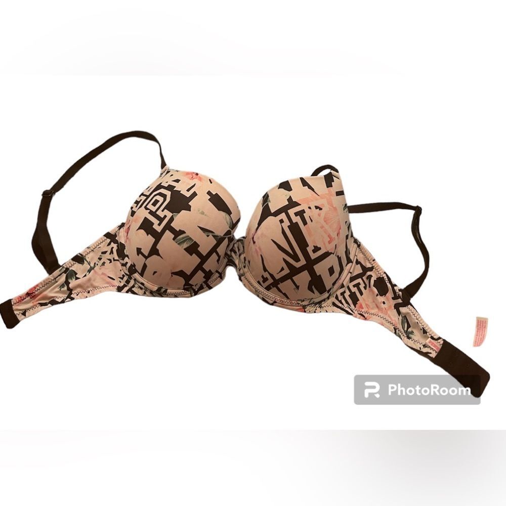 NWOT pink Victoria’s secret floral wear everywhere lightly lined bra size 32DD